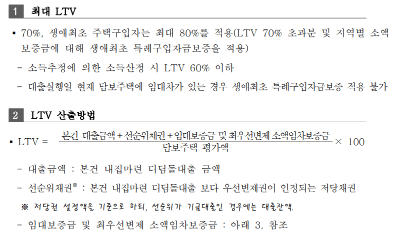 디딤돌대출-ltv70%