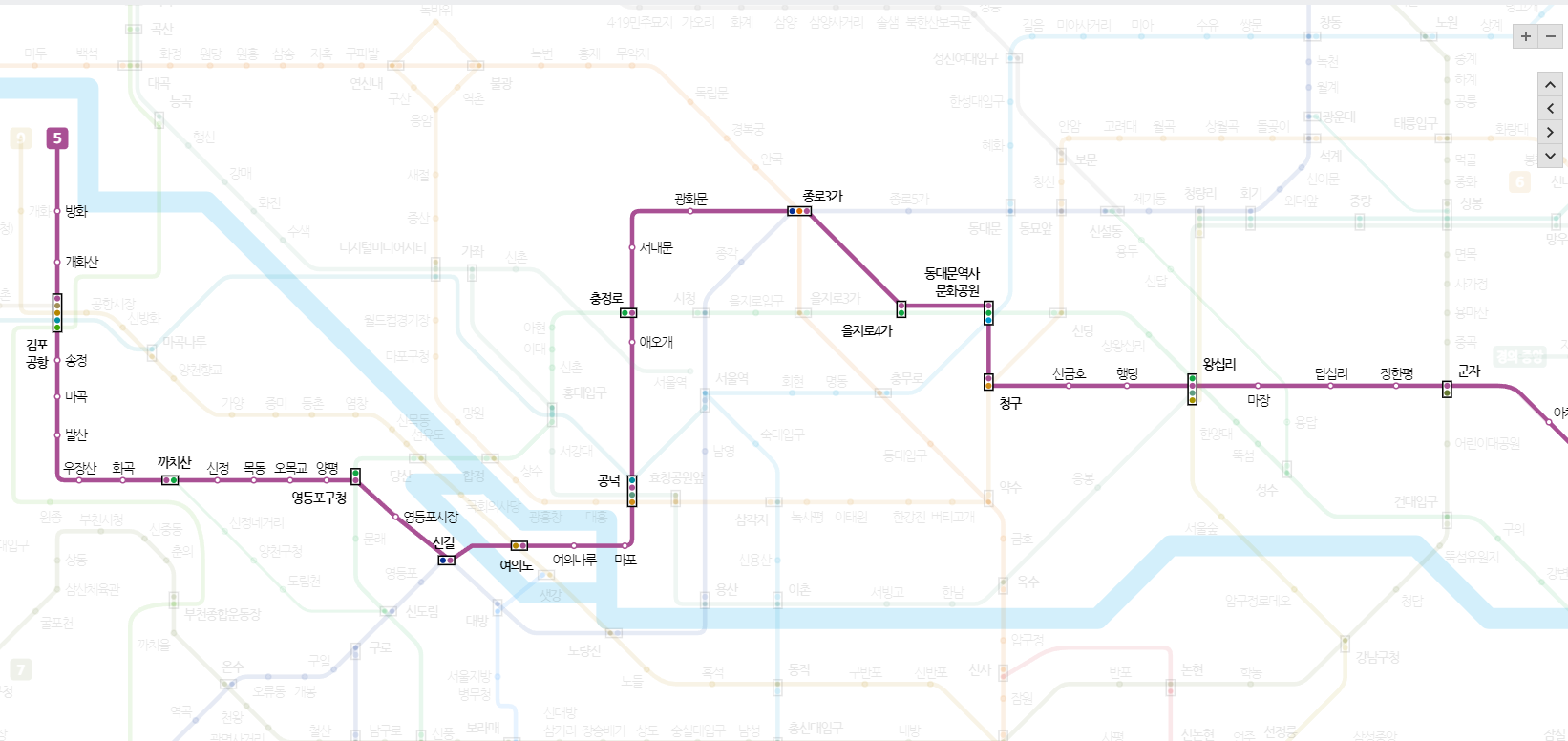 서울 지하철 노선도 크게 보는 방법