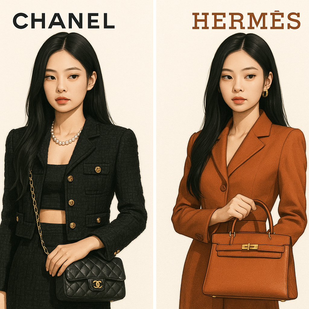 k-pop 스타의 샤넬, 에르메스 관련 사진