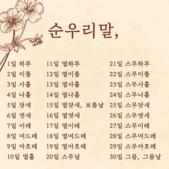 순우리말 이름 정리 모음 아름답고 예쁜 한글 이름_3