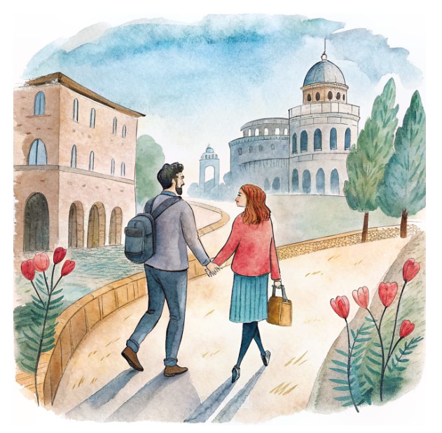 커플 일러스트레이션