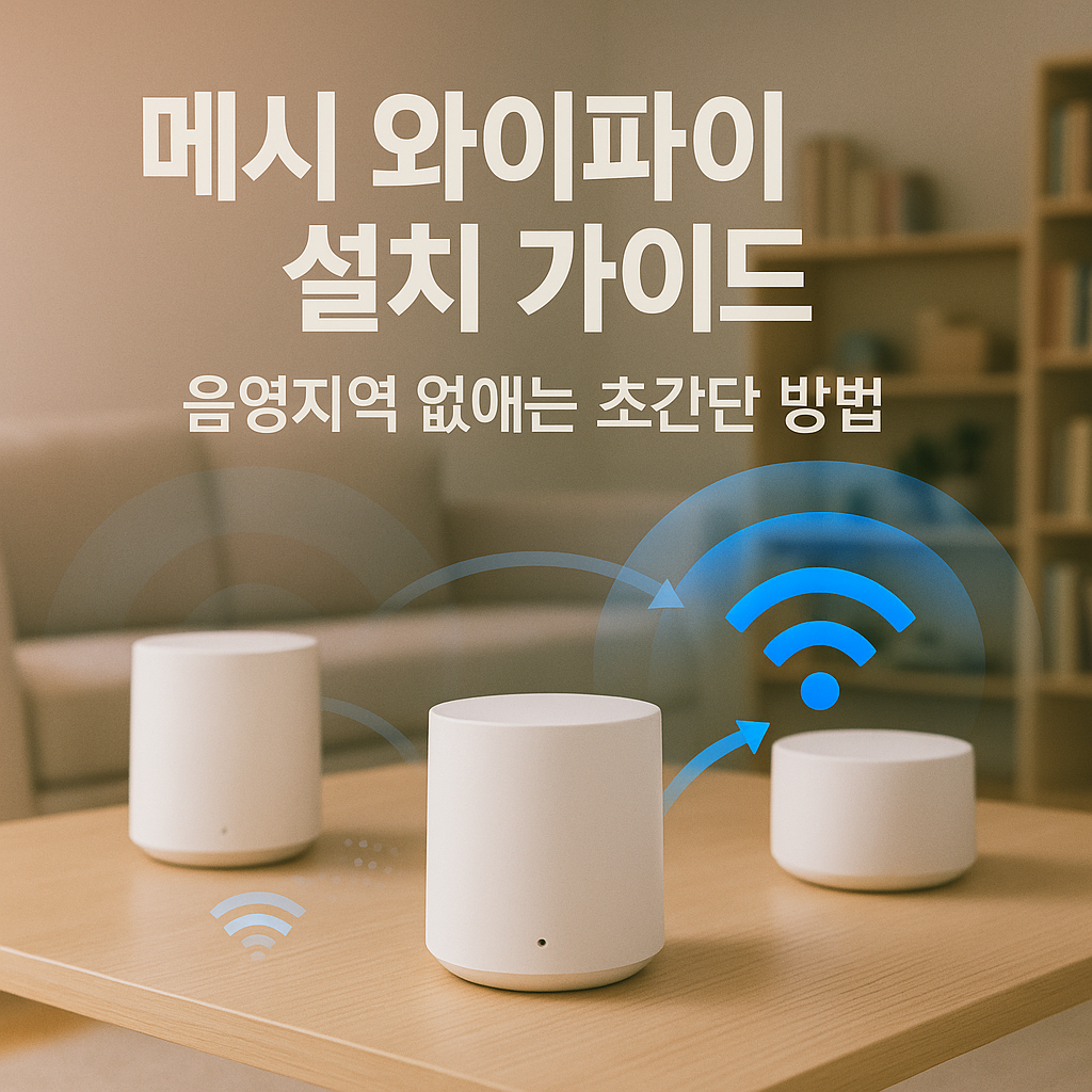 메시 와이파이 설치 가이드