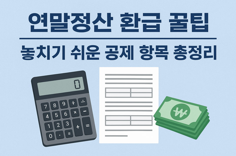 연말정산 환급 꿀팁 – 놓치기 쉬운 공제 항목 총정리