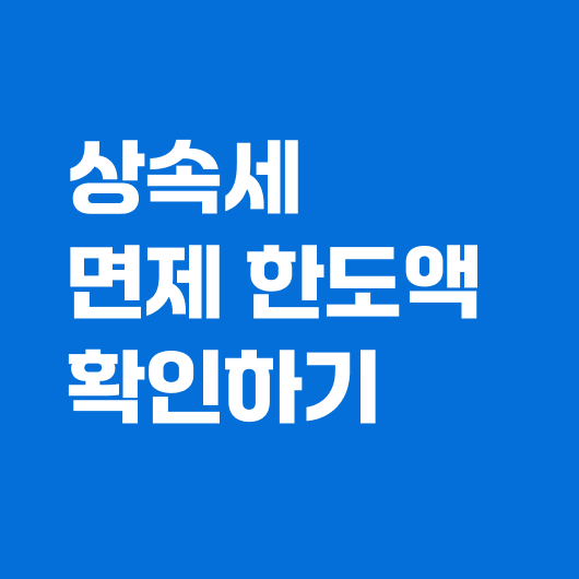 상속세 면제 한도액