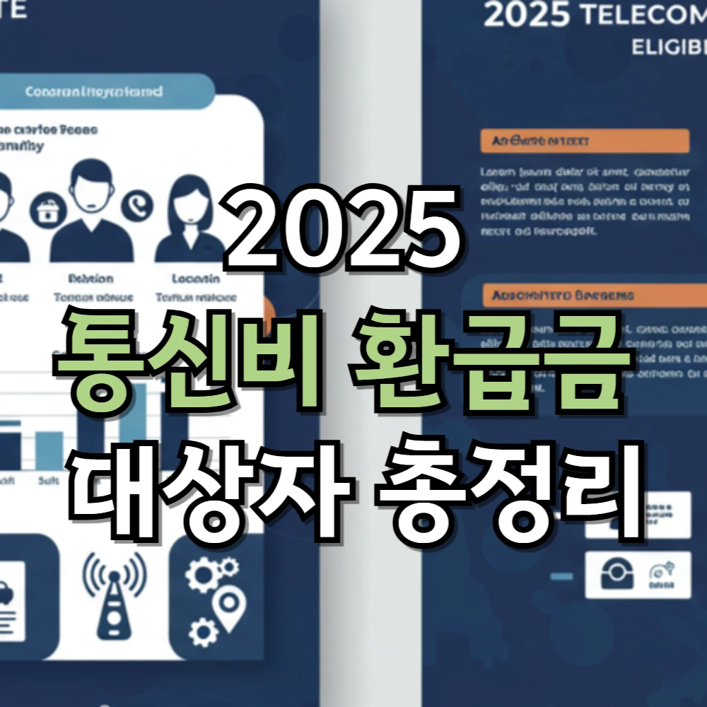 2025년 통신비 환급금 대상자 총정리