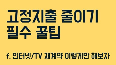 비 필수적인 고정지출 줄이기