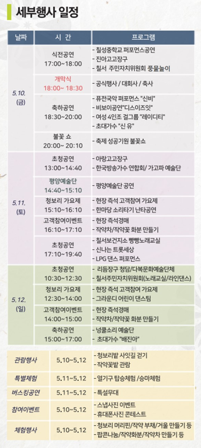 함안 작약축제 행사