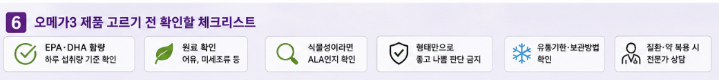 오메가3 제품 고르기 전 확인할 체크리스트