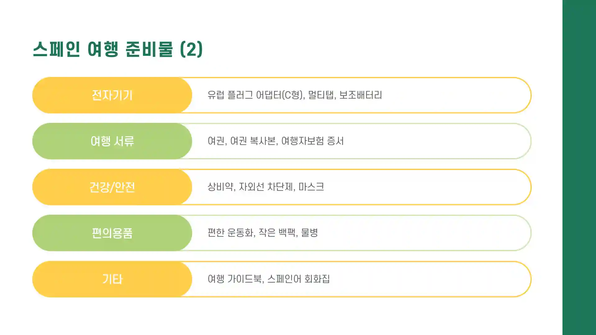 스페인 여행하기 좋은 계절
