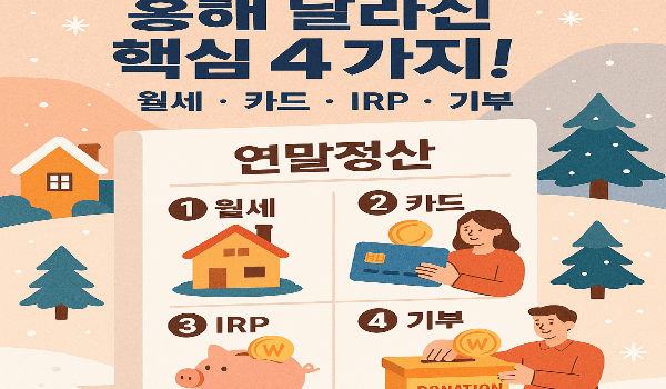 2025년 연말정산 달라진 점과 절세 전략 ❘ 월세&middot;카드 퇴직연금 활용법