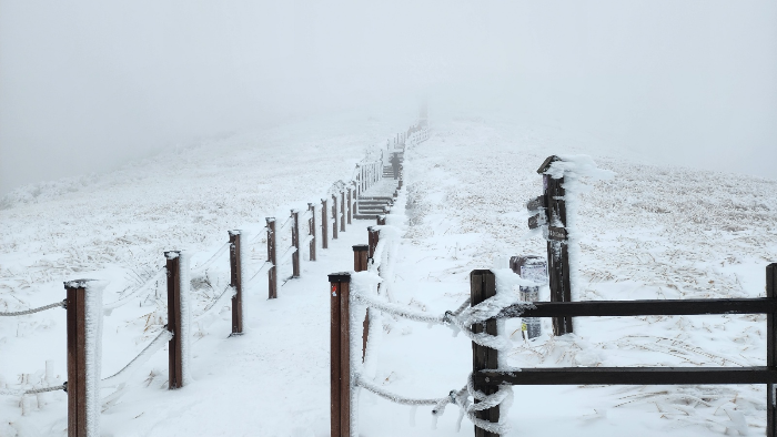 눈오는신불산 등산후기