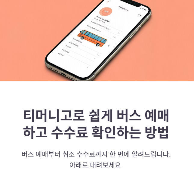 티머니고 예매 방법, 취소 및 변경 수수료 확인하기
