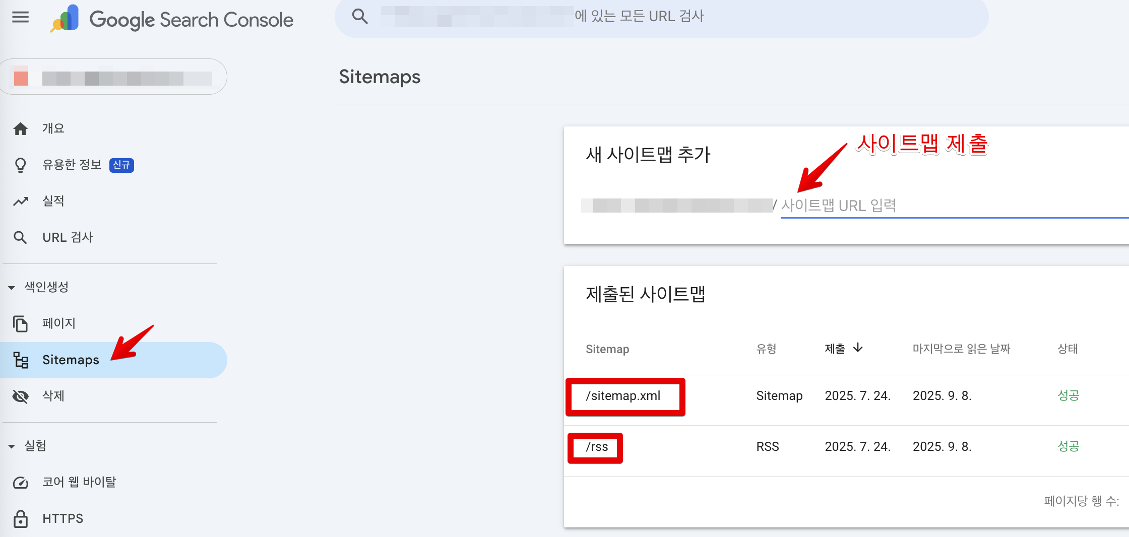 구글 색인 문제 해결 사이트맵 제출 최적화