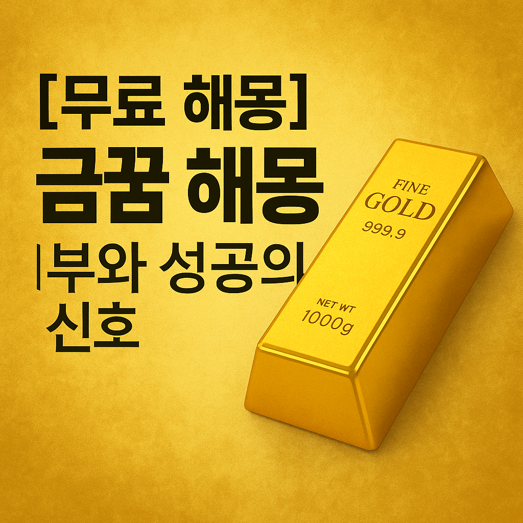 금꿈 해몽｜재물운이 열리는 신호일까? 현실 속 의미는?