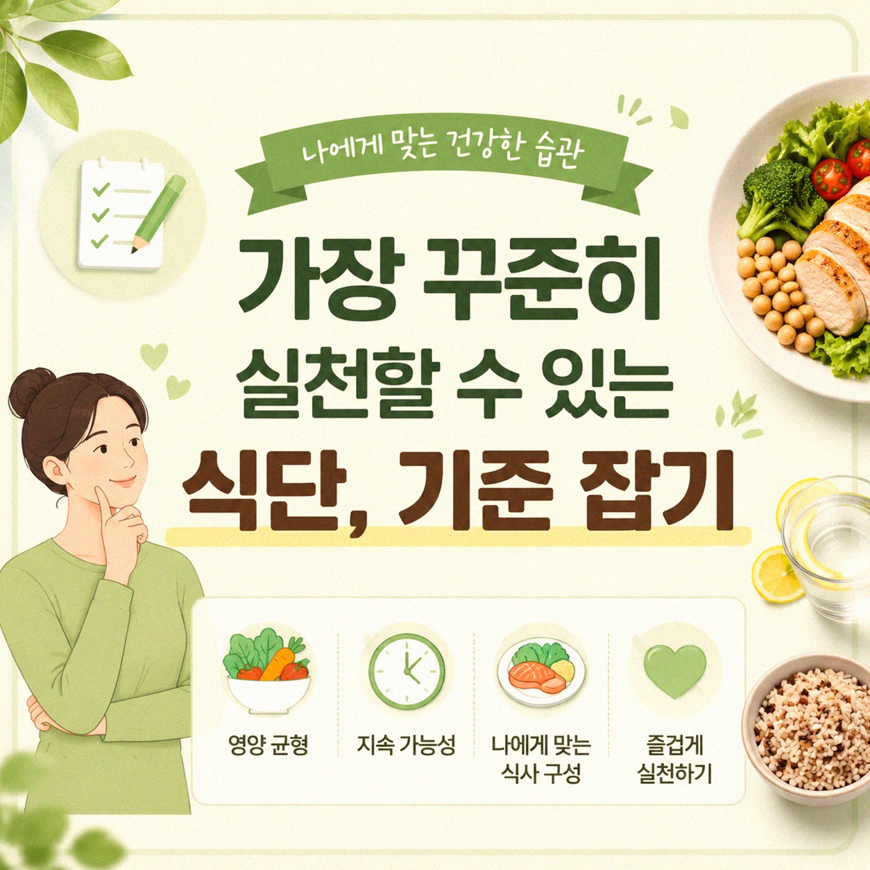 꾸준히 실천할 수 있는 식단 방법 찾기