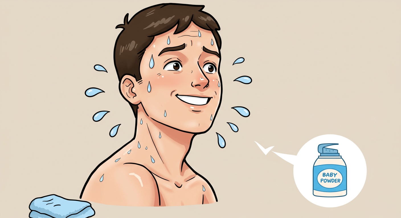 "땀으로 인한 피부 트러블"에 대한 이미지입니다.