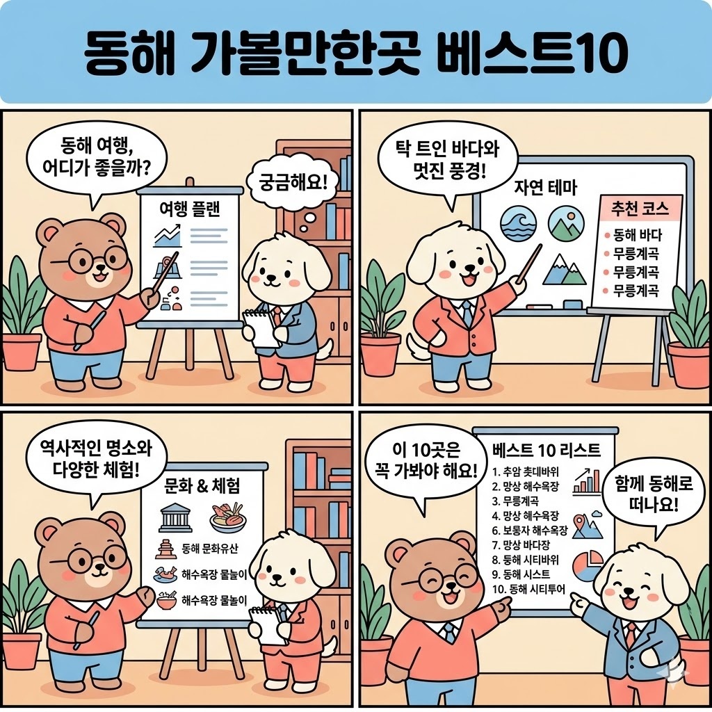 동해 가볼만한곳 베스트10 가족여행부터 드라이브 코스까지 한눈에 정리