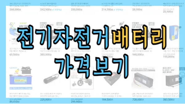 전기자전거 배태리 얼마