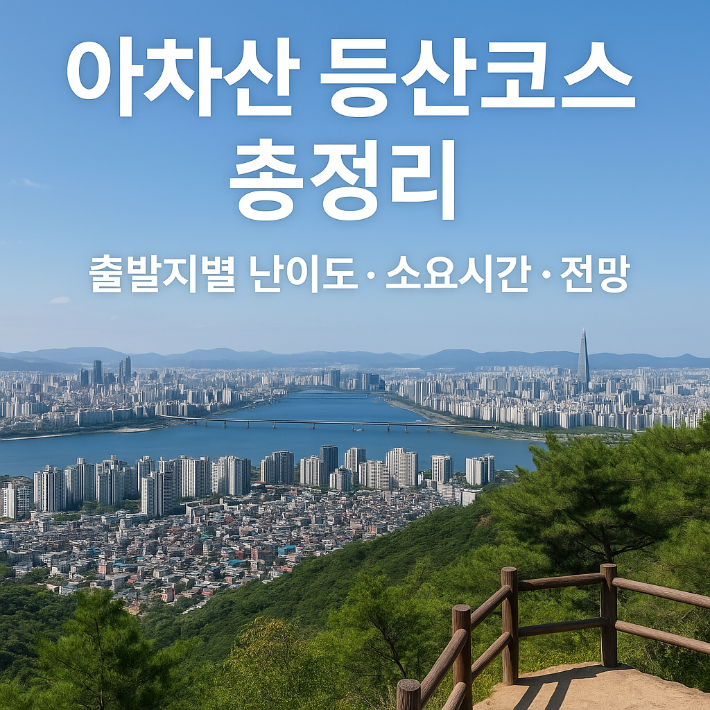 아차산 등산코스별 출발지, 소요시간, 난이도, 풍경 포인트까지 한눈에! 서울 근교 가벼운 산행지 추천 완벽 가이드