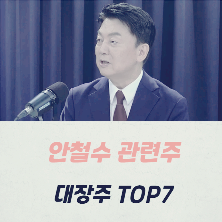 안철수 관련주 대장주 테마주 수혜주 TOP7
