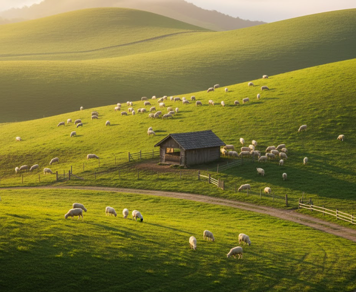양떼 목장 사진