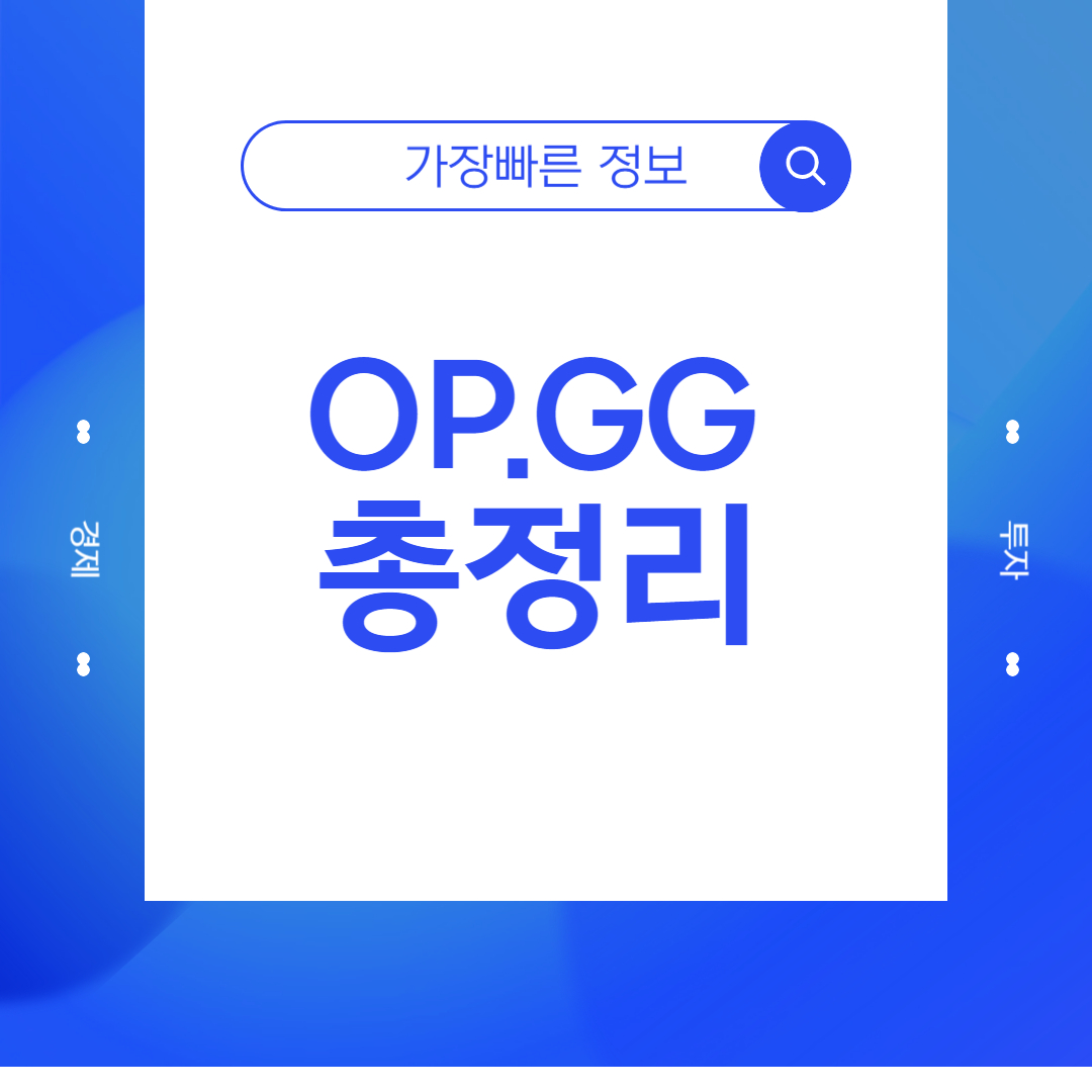 OP.GG 다운로드 및 사용 방법