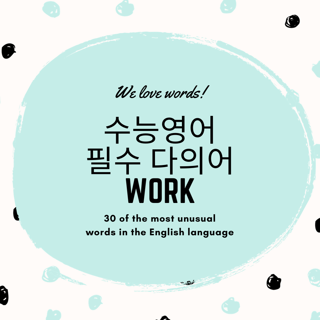 수능영어독해필수다의어-work