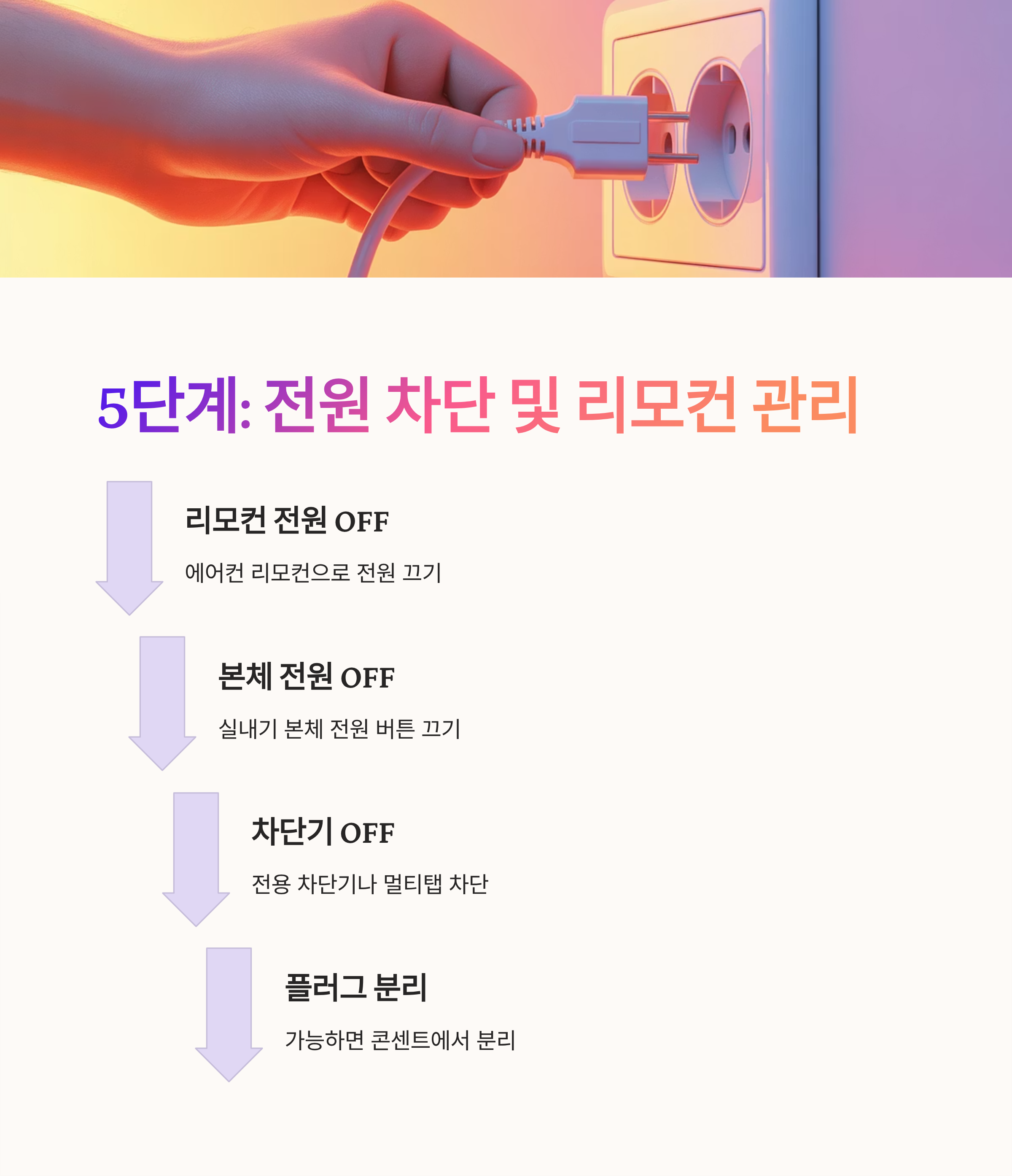 겨울철 에어컨 관리 전원차단
