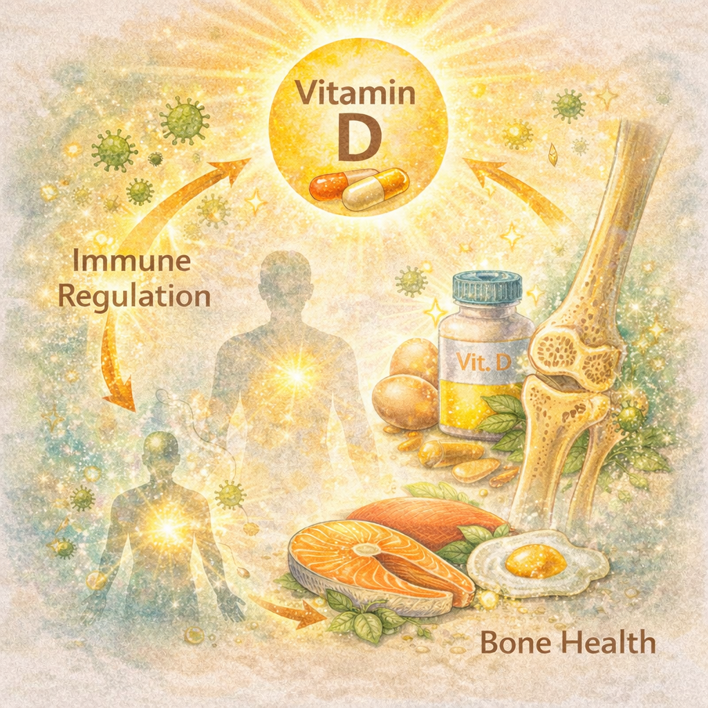 연어와 달걀에는 비타민 D가 있다.