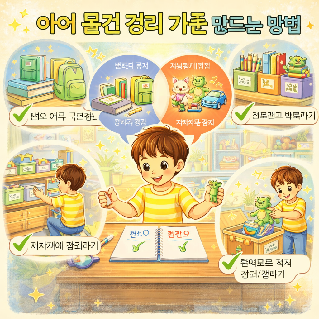 아이 물건 정리 기준 만드는 방법 관련 사진