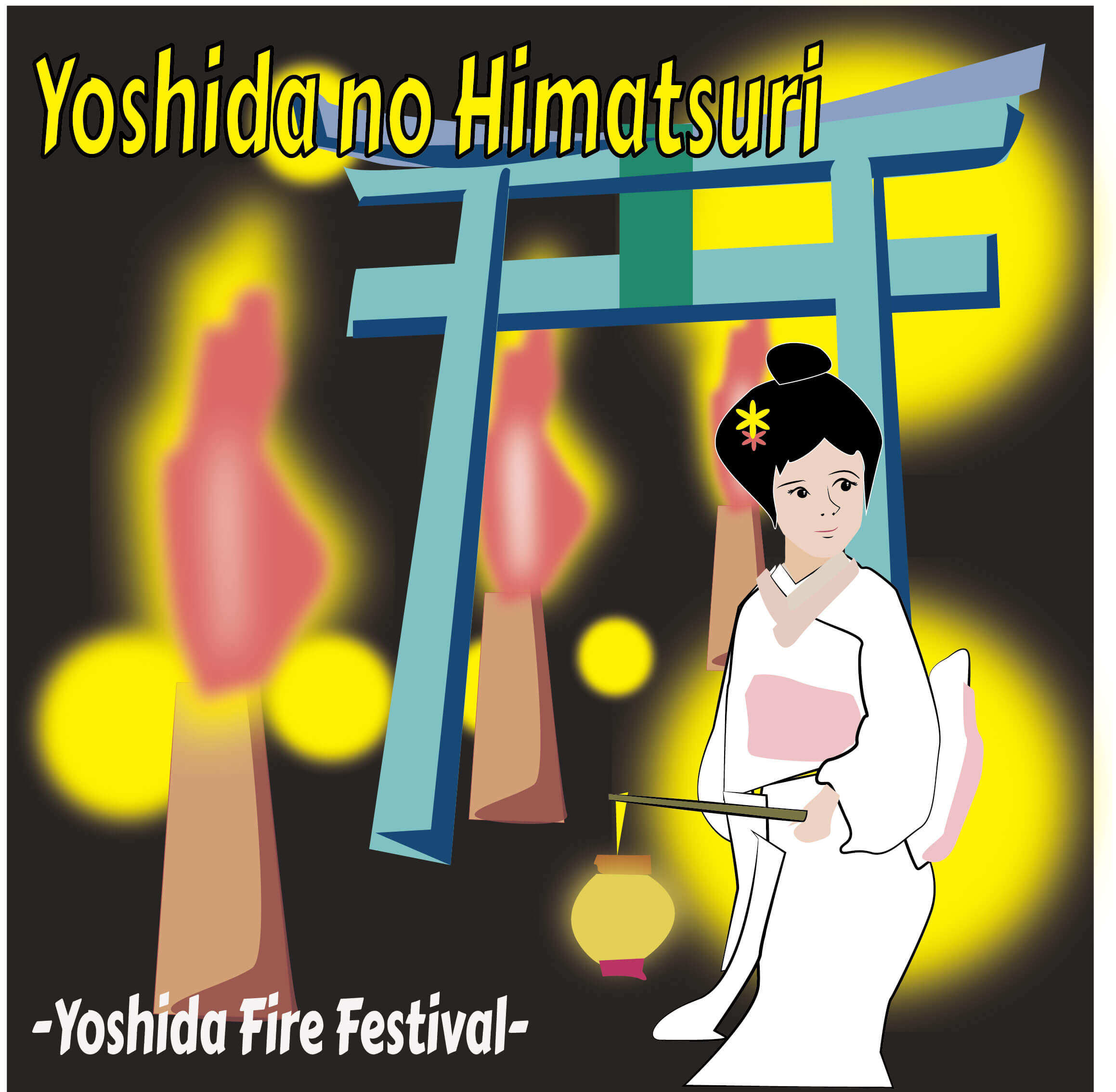 Yoshida no Himatsuri in Japan