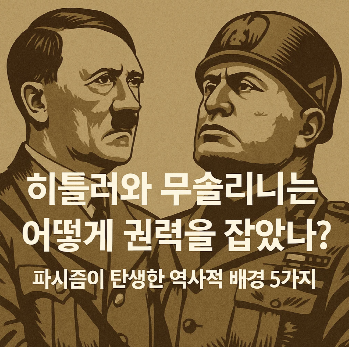 히틀러와 무솔리니는 어떻게 권력을 잡았나? 파시즘이 탄생한 역사적 배경 5가지