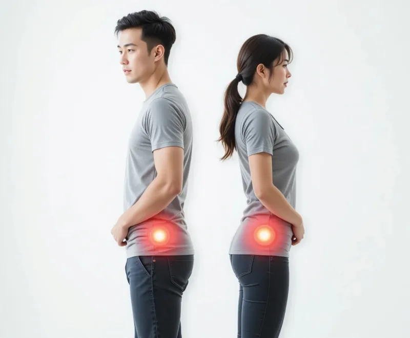 고관절 통증 원인을 줄이고 건강한 움직임을 회복한 남녀의 모습