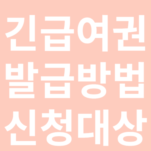 긴급여권 발급 방법