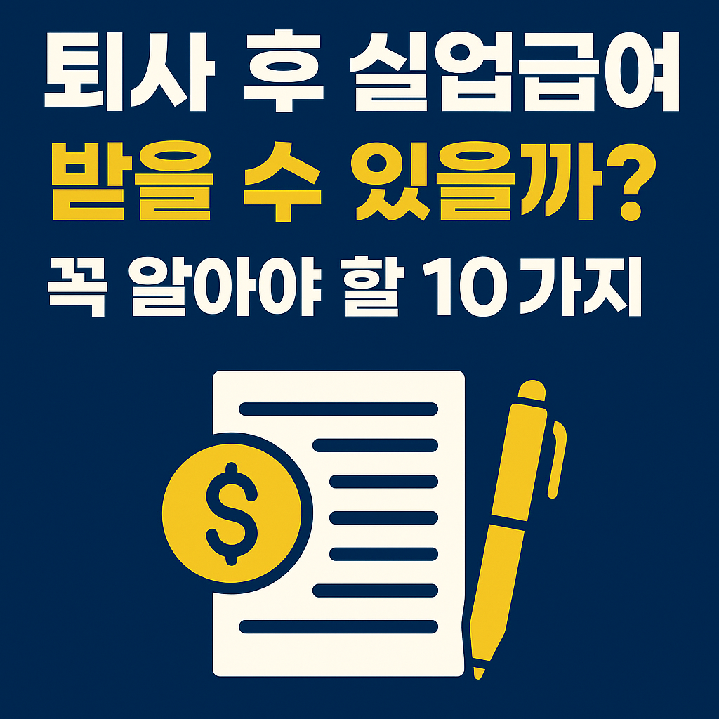 퇴사 후 실업급여