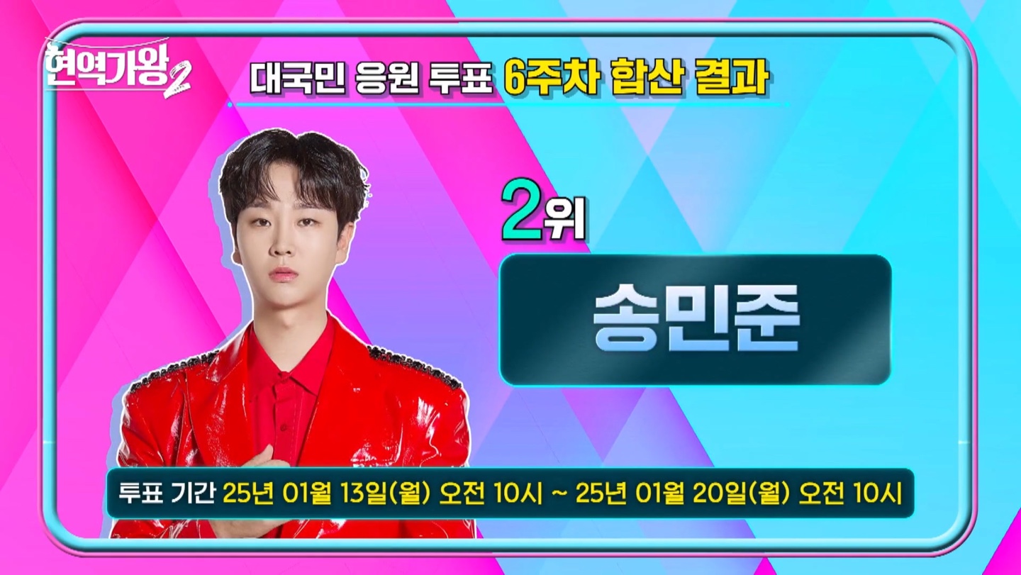 현역가왕2 대국민 투표 6주차 결과
