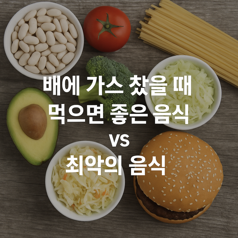 배에 가스 찼을 때 먹으면 좋은 음식 vs 최악의 음식