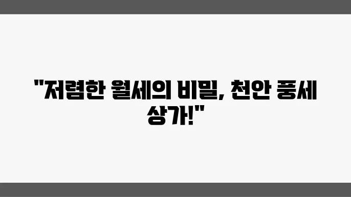 충남 천안시 동남구 풍세면 상가 월세 시세, 가격비교