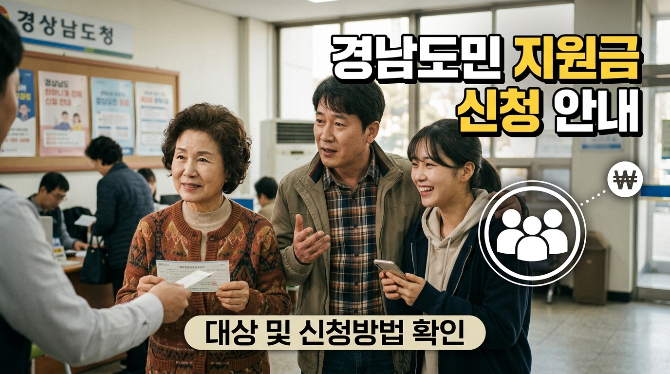 경남도민 생활지원금 1인 10만원 신청방법 총정리