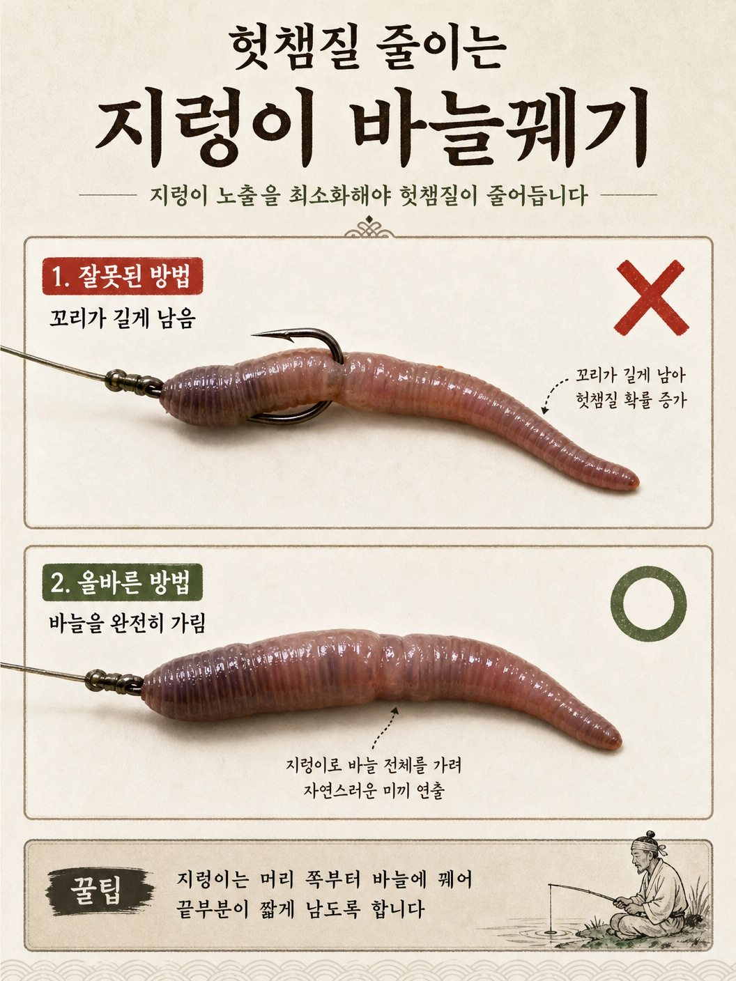 지렁이_바늘꿰기_디테일