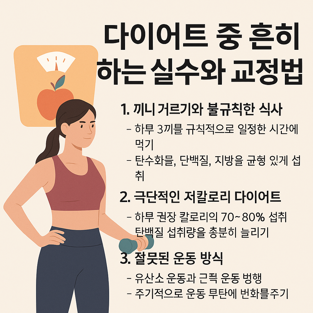 다이어트중 흔히 하는 실수와 교정법