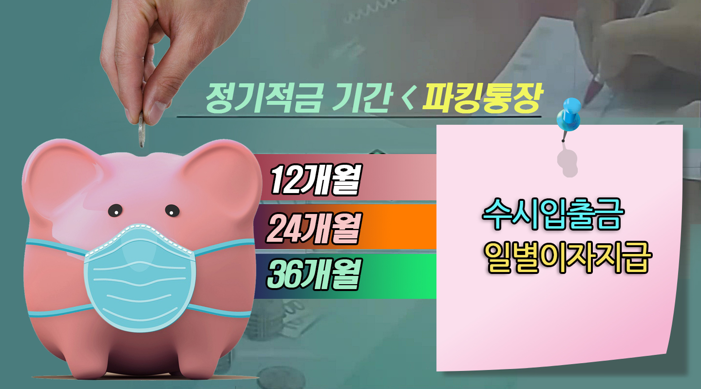 정기적금과 파킹통장 차이 이미지