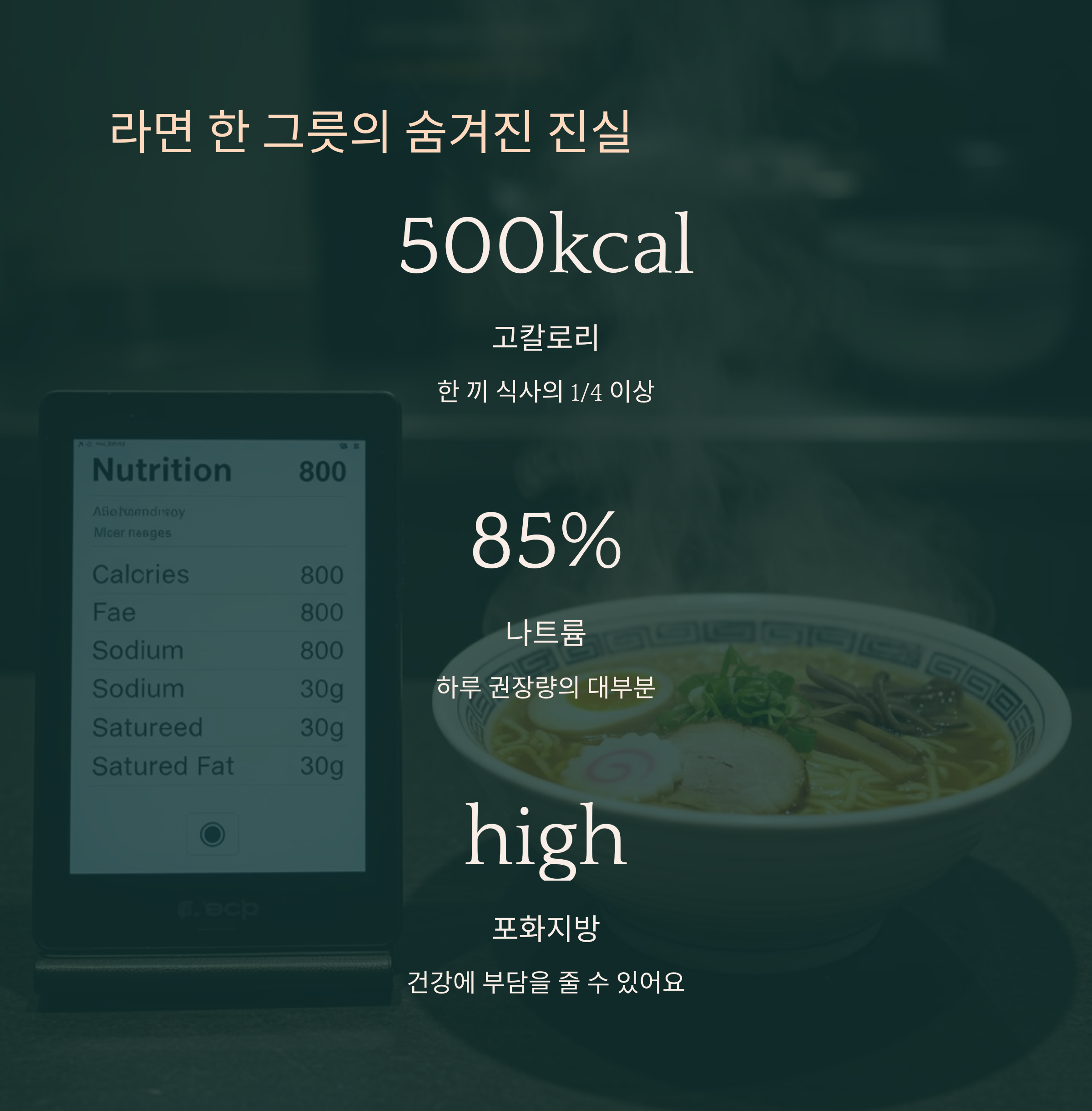 라면 한 그릇의 숨겨진 진실