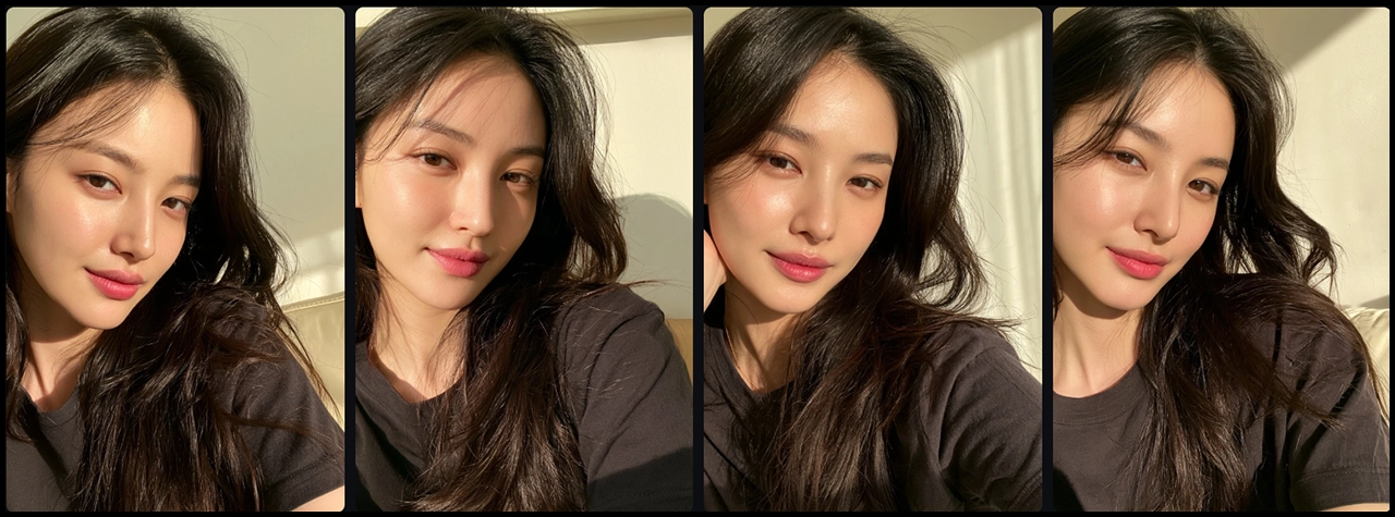 따뜻한 색감과 자연광 분위기의 선택 후보를 Vary Subtle로 생성한 이미지_Midjourney