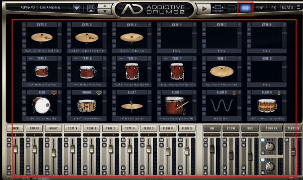 Addictive Drums 2_Kit Page : 키트 페이지