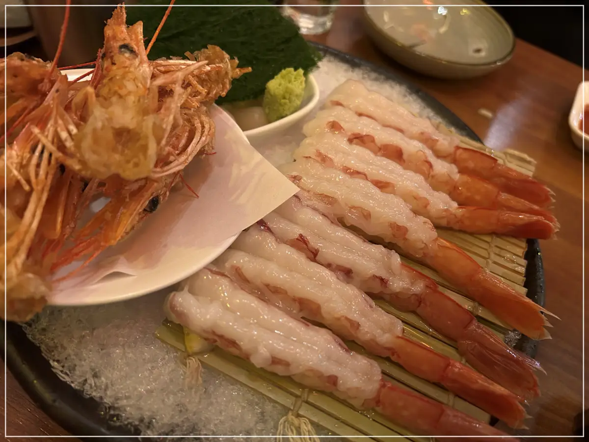 토모-수유점-홍새우-사시미