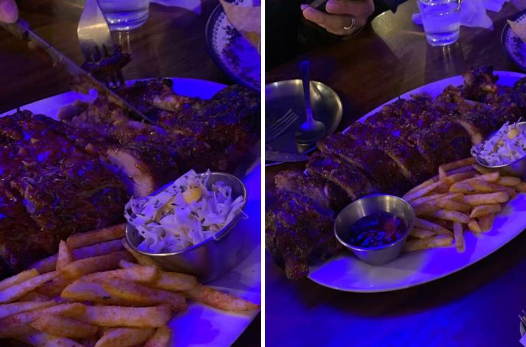 부드럽게 잘리는 폭립