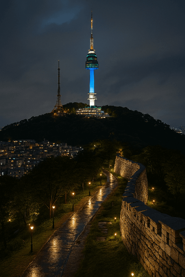 남산 N서울타워 – 구름 속에 잠긴 도심 뷰