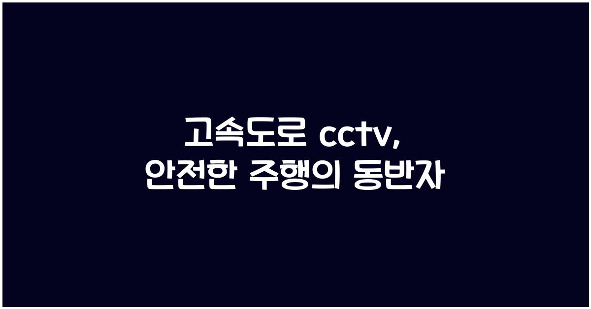 고속도로 cctv