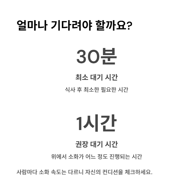 식후 얼마나 기다려야 누워도 될까?